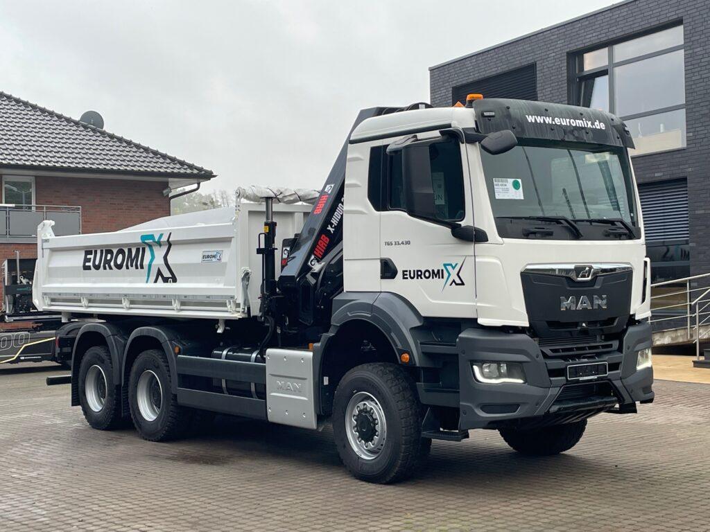 MAN TGS 33.430 6x6 3-Seiten-Kipper EMK3 Kran HIAB 228-6