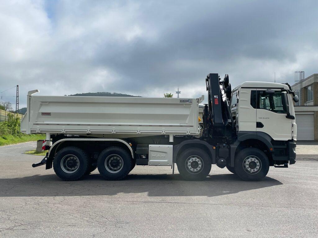MAN TGS 41.470 8x4 Euro6e Euromix 3-Seiten-Kipper EMK3 Hiab 228-6