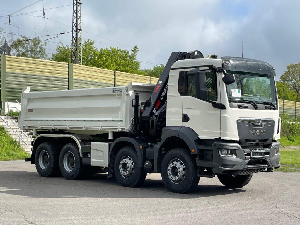 MAN TGS 41.470 8x4 Euro6e Euromix 3-Seiten-Kipper EMK3 Hiab 228-6