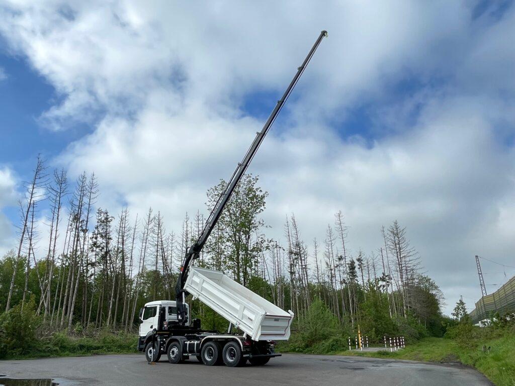 MAN TGS 41.470 8x4 Euro6e Euromix 3-Seiten-Kipper EMK3 Hiab 228-6
