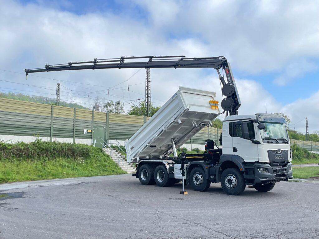 MAN TGS 41.470 8x4 Euro6e Euromix 3-Seiten-Kipper EMK3 Hiab 228-6