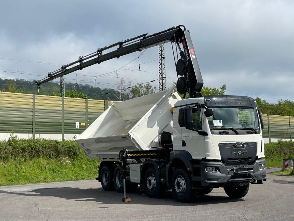 MAN TGS 41.470 8x4 Euro6e Euromix 3-Seiten-Kipper EMK3 Hiab 228-6